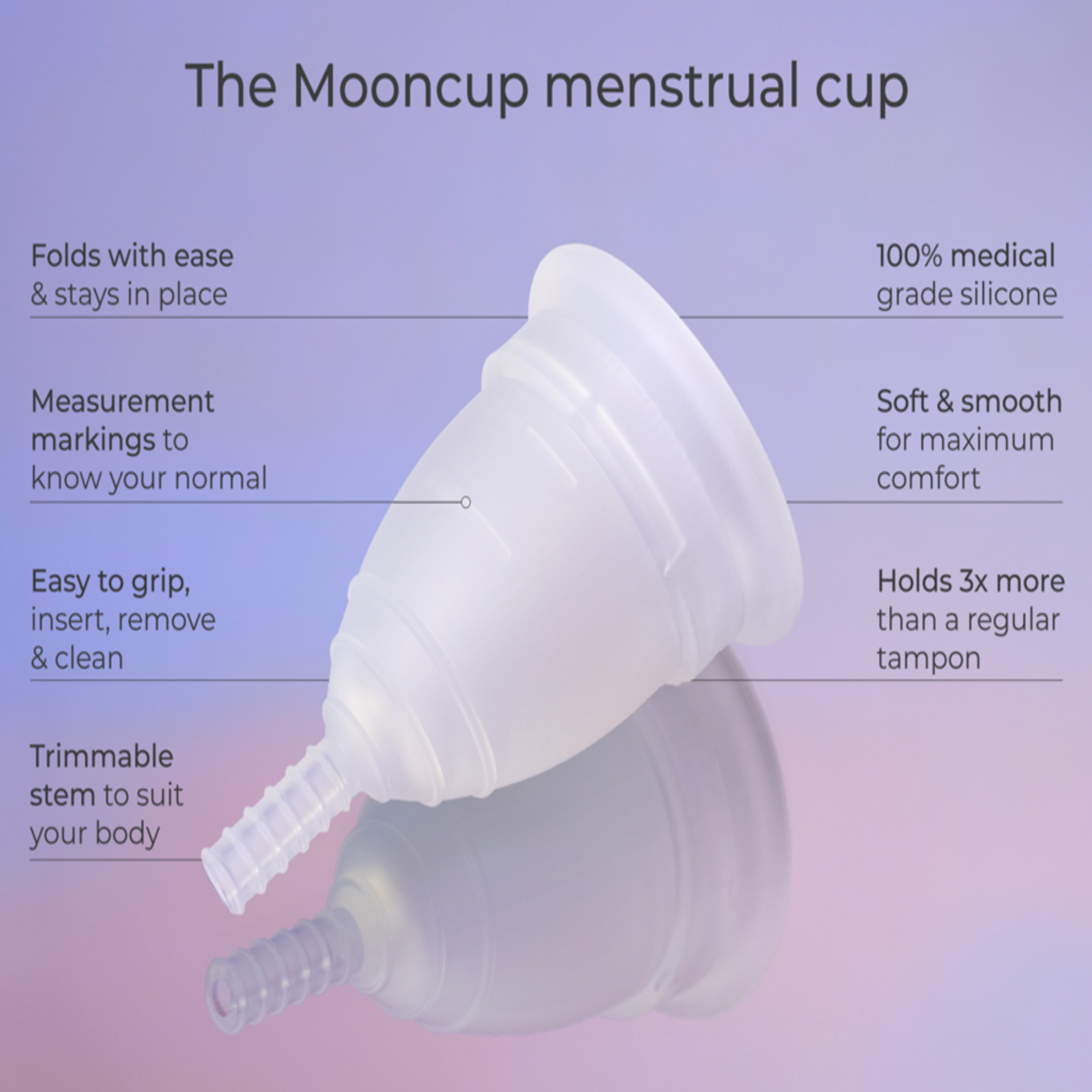 Mooncup® Menstrual Cup (Sizes A & B)